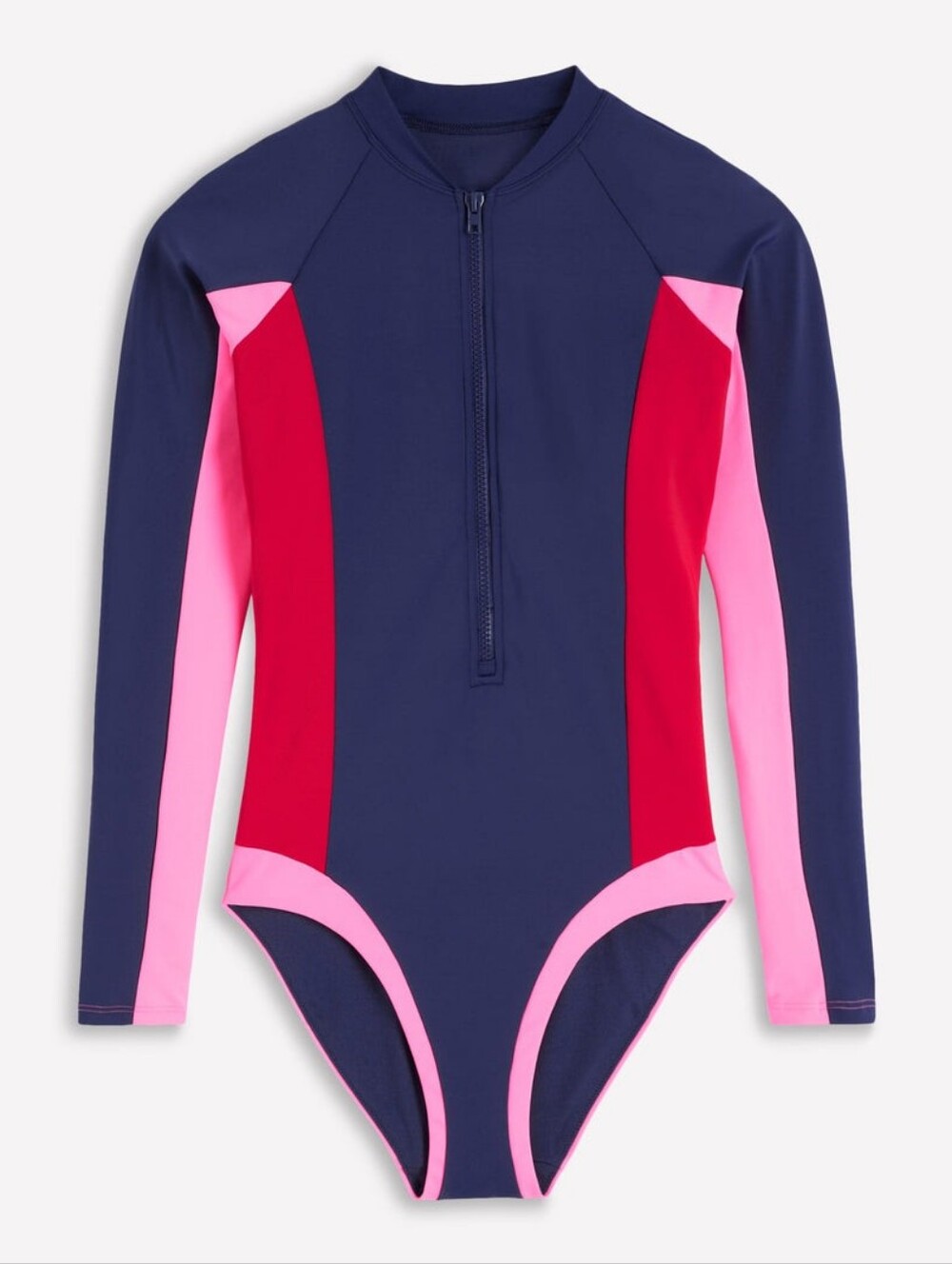 Boden Colorblock Zip Front Rash Guard Swimsuit | NWT | US 12 - Picture 2 of 15